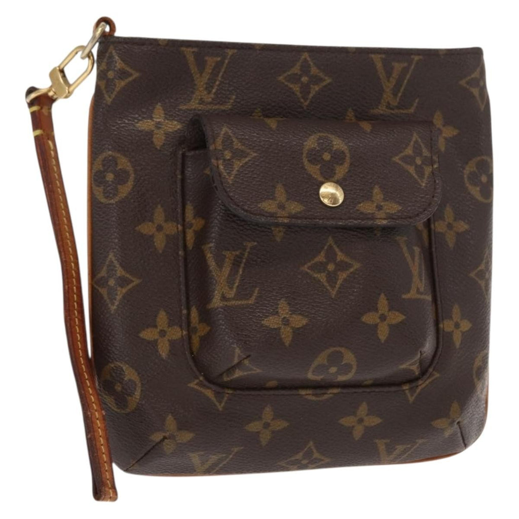 Louis Vuitton Partition Wristlet Clutch Monogram Canvas Brown Canvas Clutche & Pouche Bag
