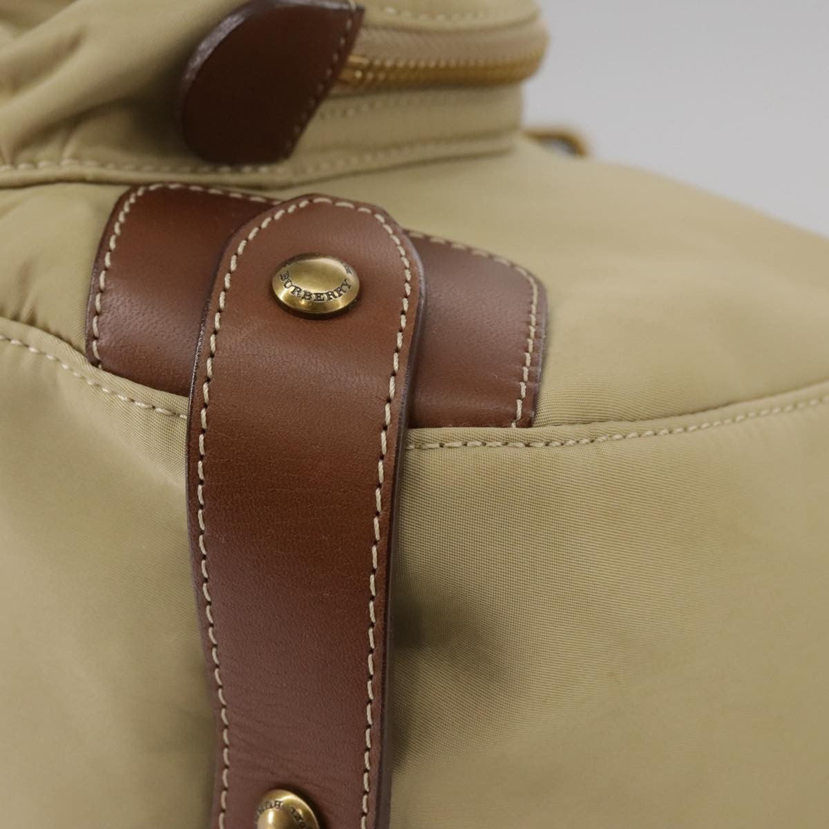 Burberry Blue Label Shoulder Bag Nylon Beige Nylon Shoulder Bag