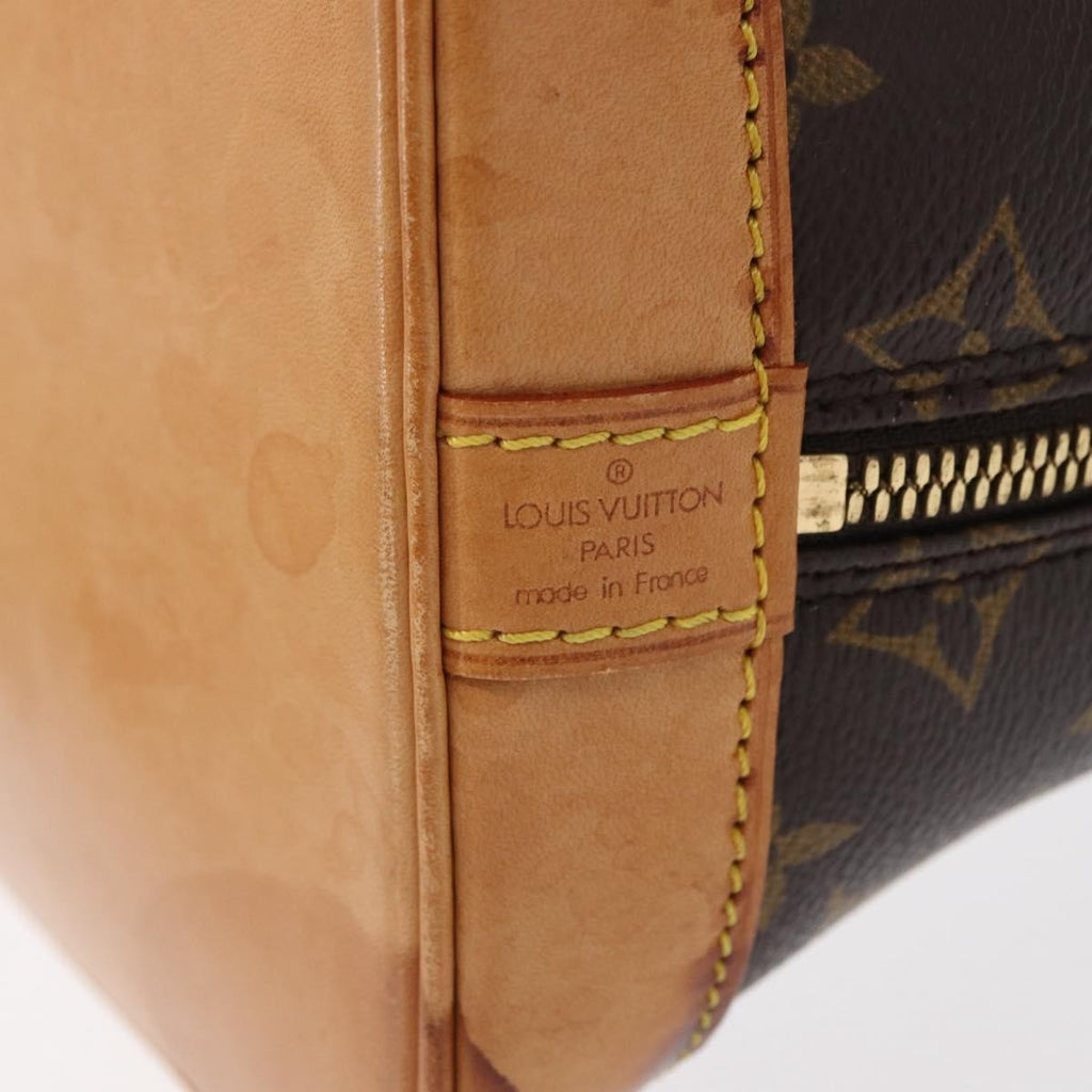 Louis Vuitton Alma Handbag Monogram Canvas Brown Canvas Handbag