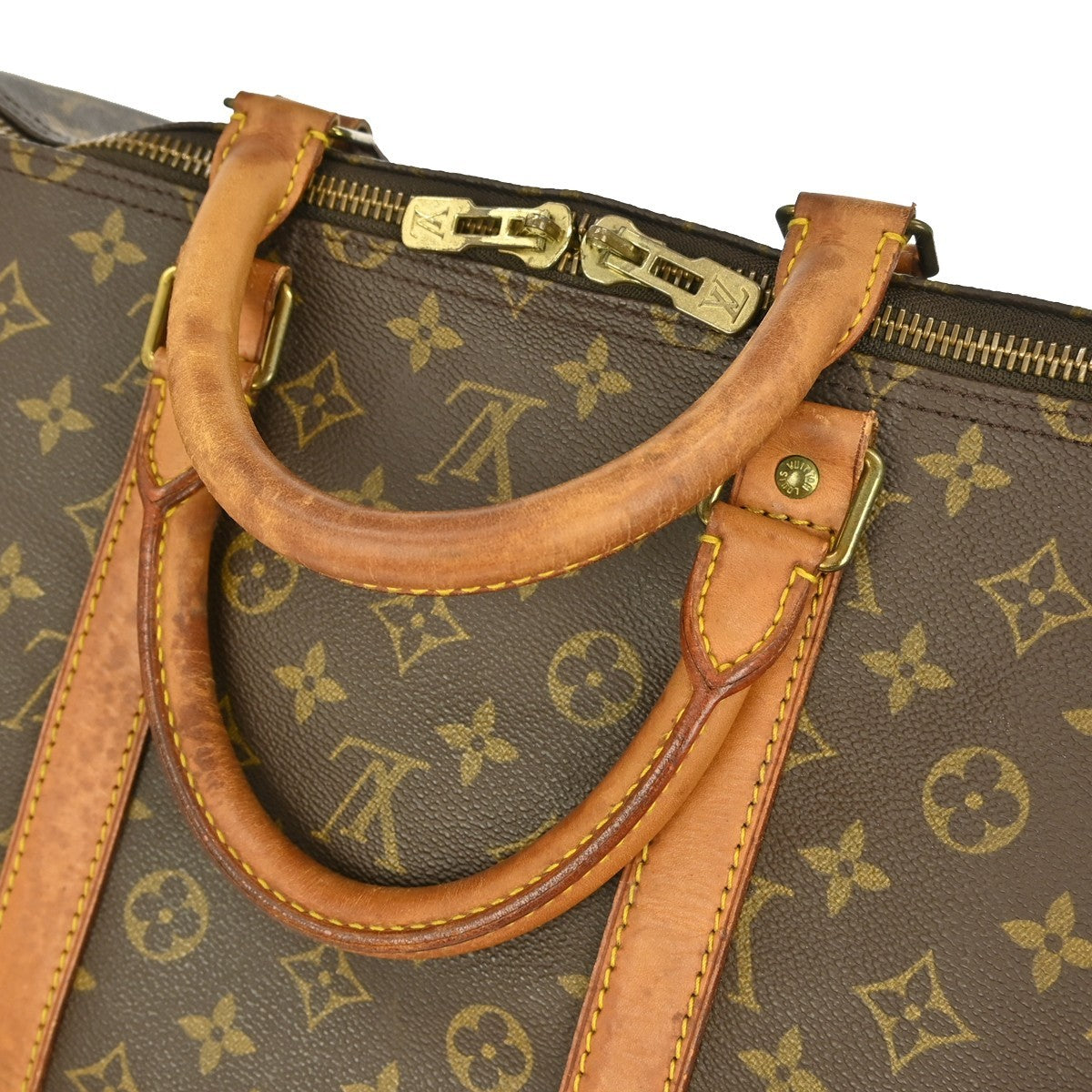 Louis Vuitton Keepall Bag Monogram Canvas Brown Canvas Travel Bag