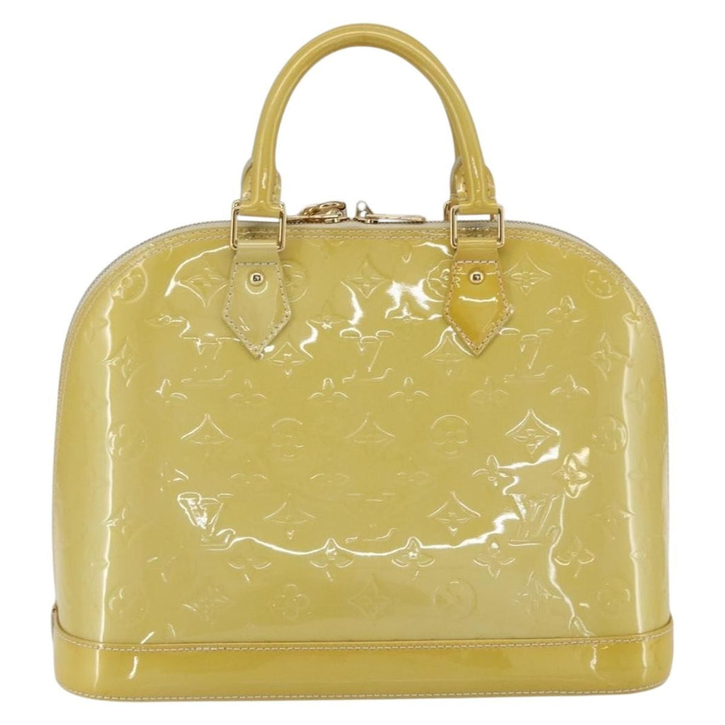 Louis Vuitton Alma Handbag Monogram Vernis Beige Patent_Leather Handbag
