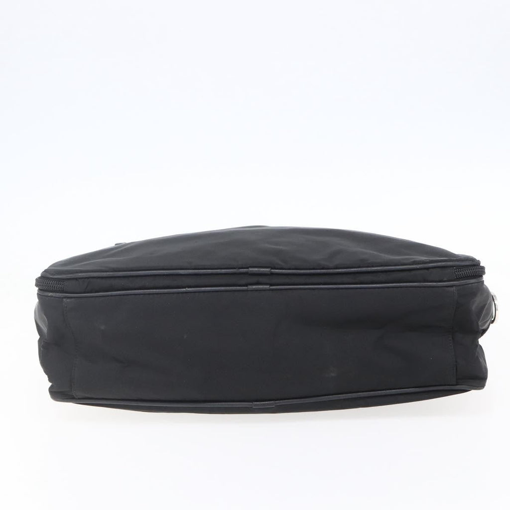 Prada Convertible Front Zip Briefcase Tessuto With Saffiano Leather Black Nylon Briefcase Bag