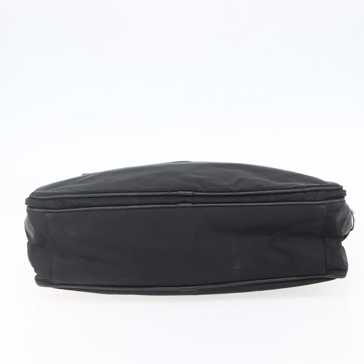 Prada Convertible Front Zip Briefcase Tessuto With Saffiano Leather Black Nylon Briefcase Bag