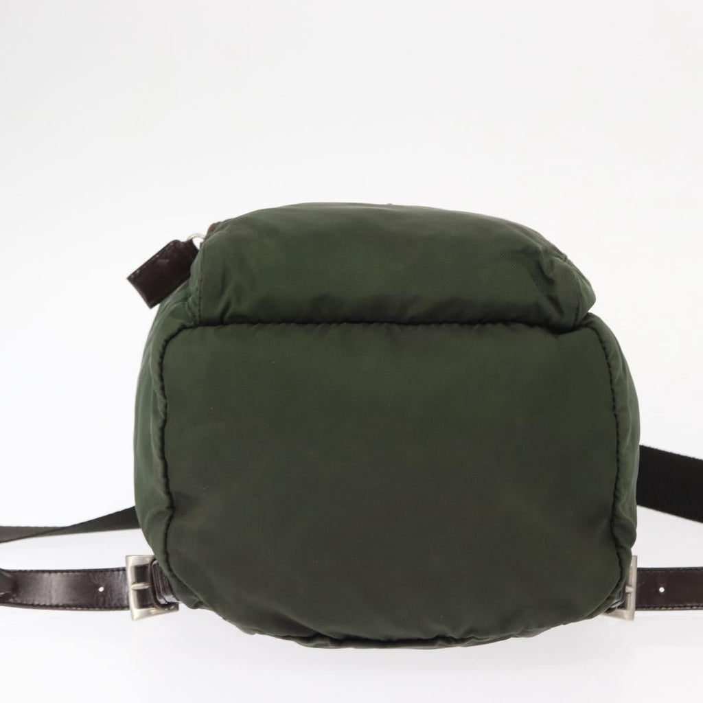 Prada Front Pocket Backpack Tessuto Khaki Nylon Backpack Bag