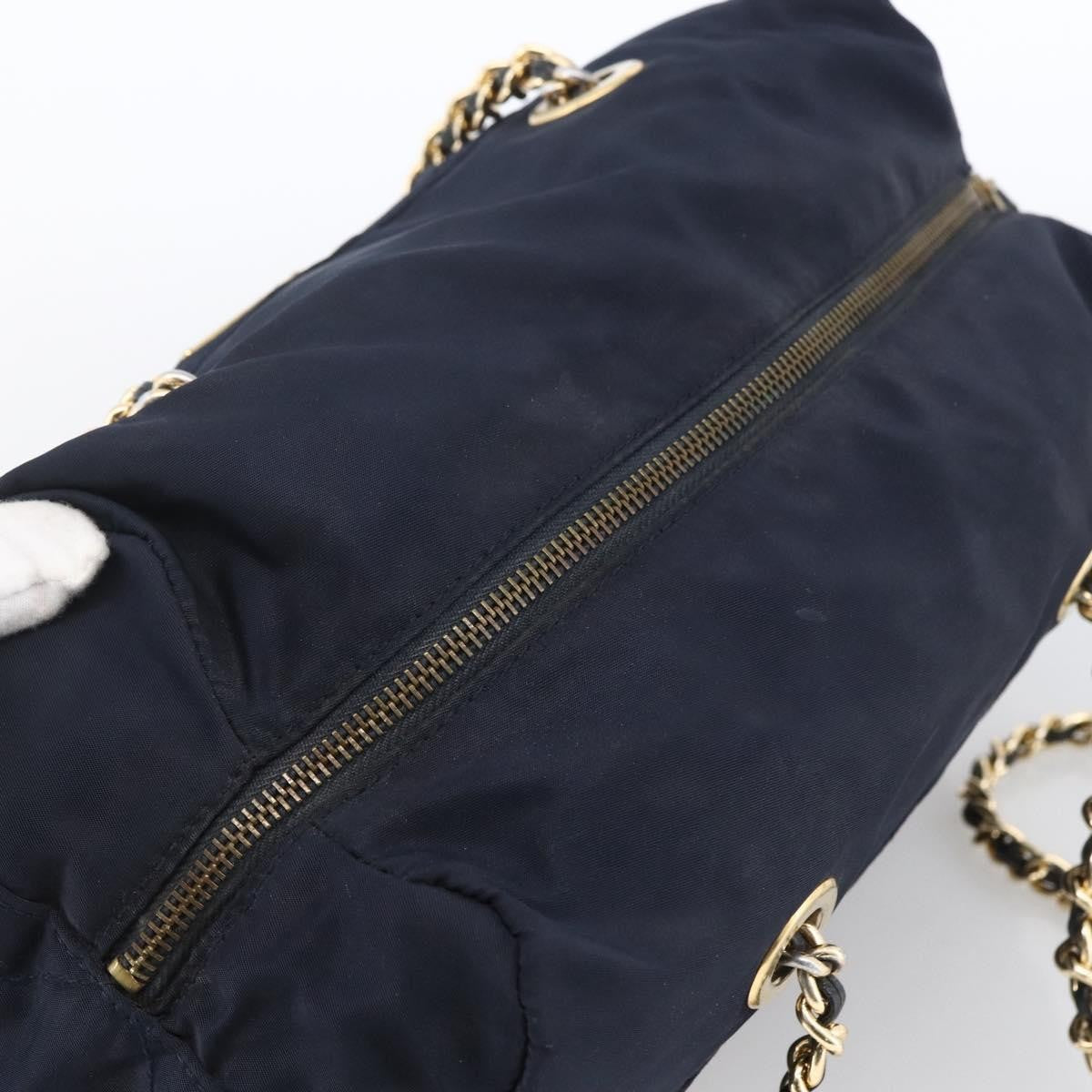 Prada Re-Edition 1995 Chain Tote Quilted Re-Nylon Navy Nylon Shoulder Bag Bag