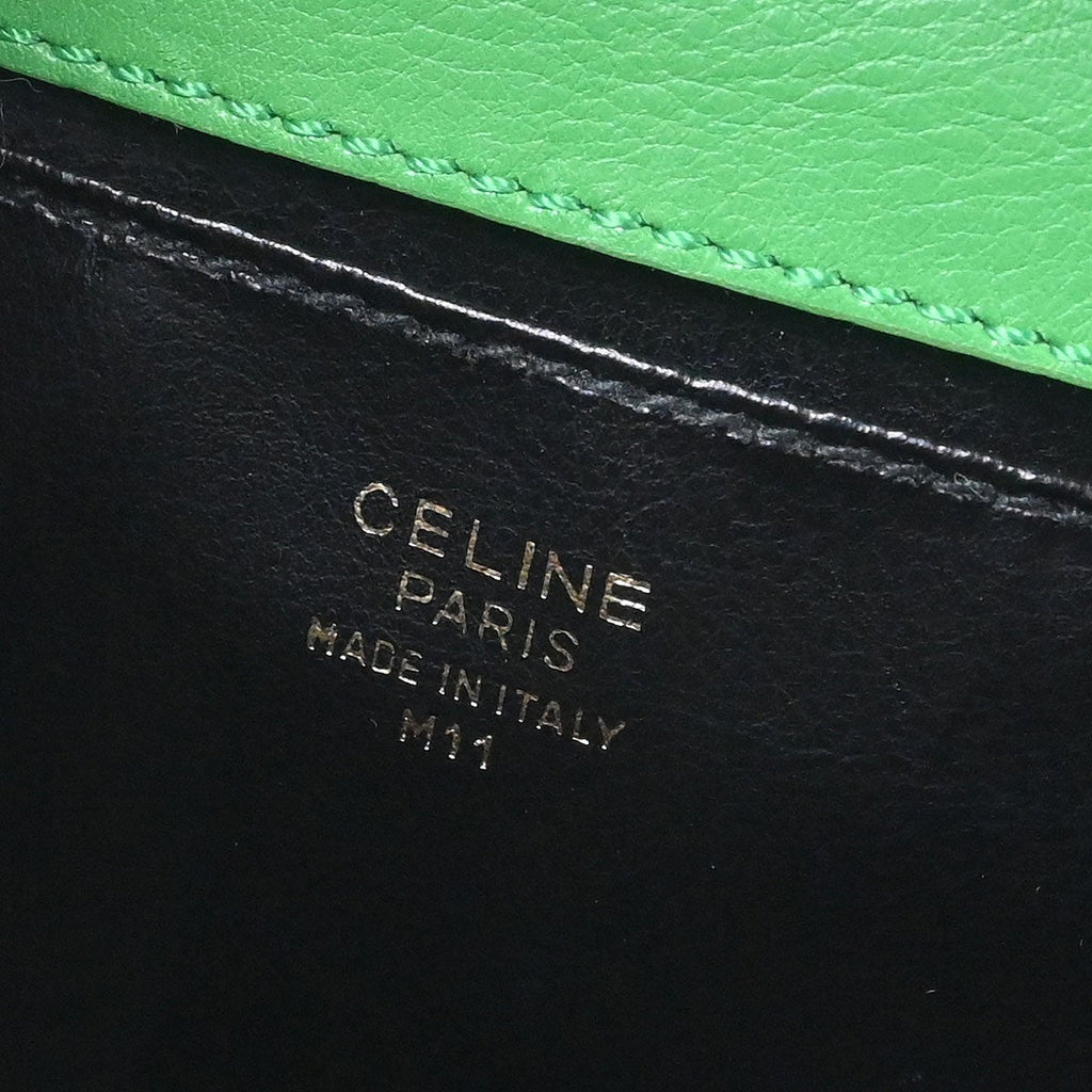 Celine Handbag Leather Green Leather Handbag