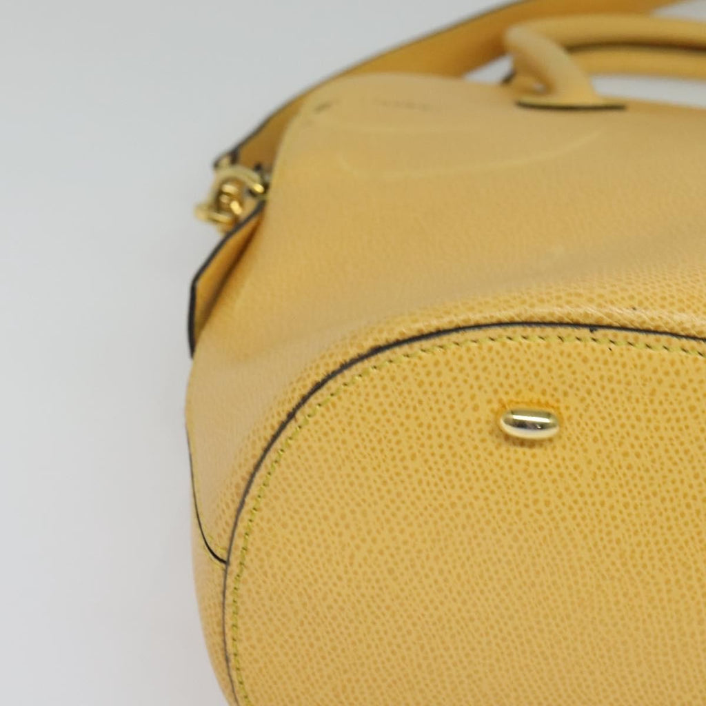 Celine Handbag Leather Yellow Leather Handbag