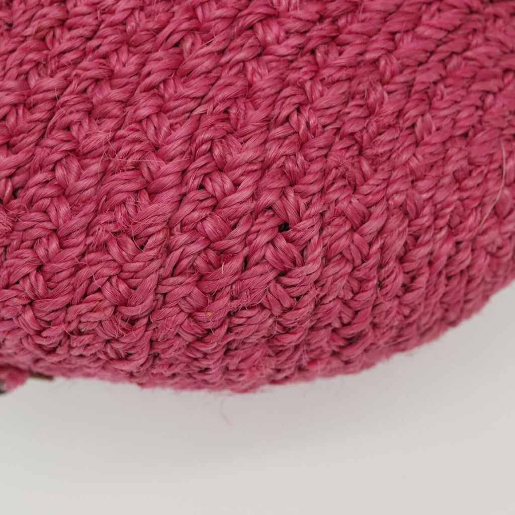 Balenciaga Panier Basket Tote Woven Raffia Pink Wood Tote Bag