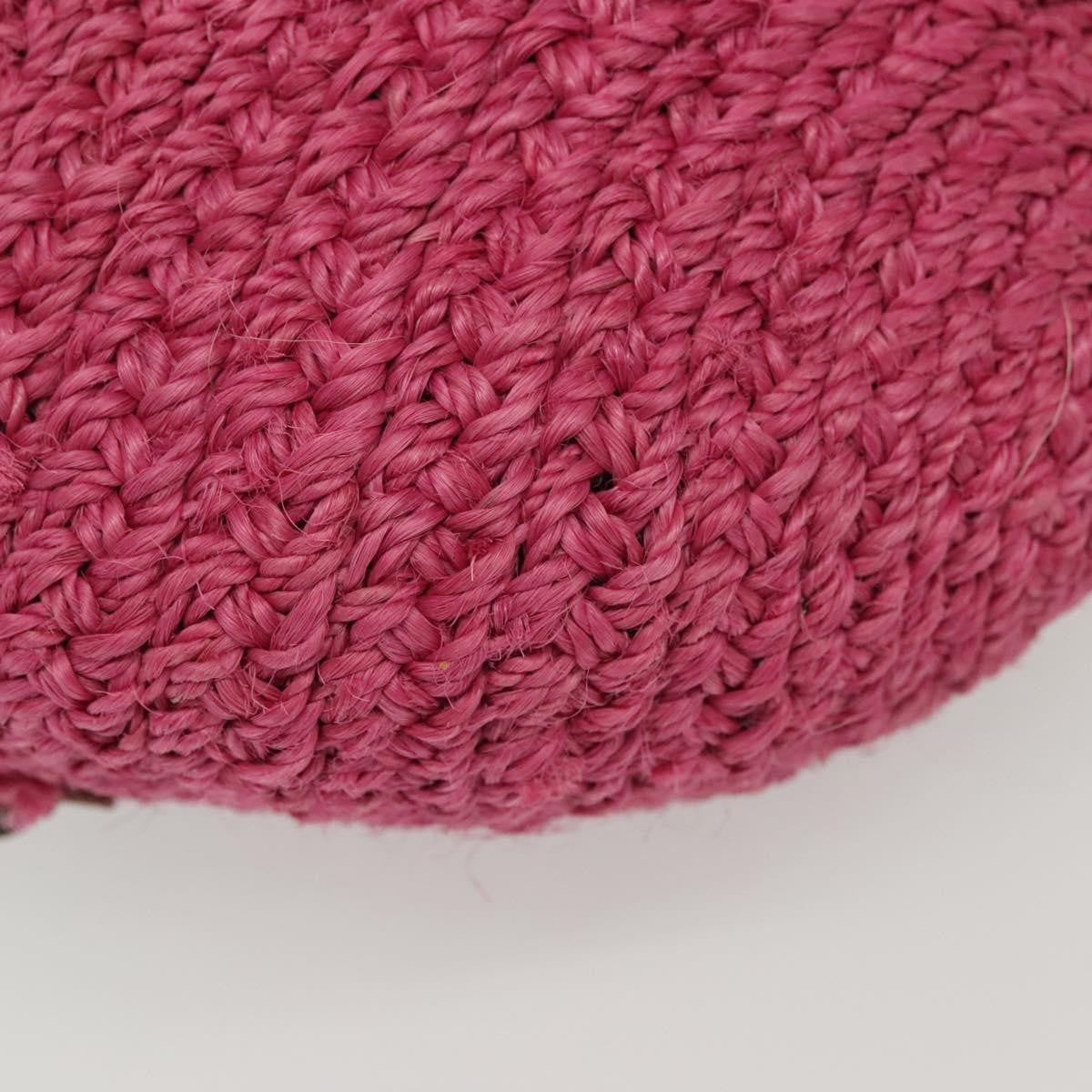 Balenciaga Panier Basket Tote Woven Raffia Pink Wood Tote Bag