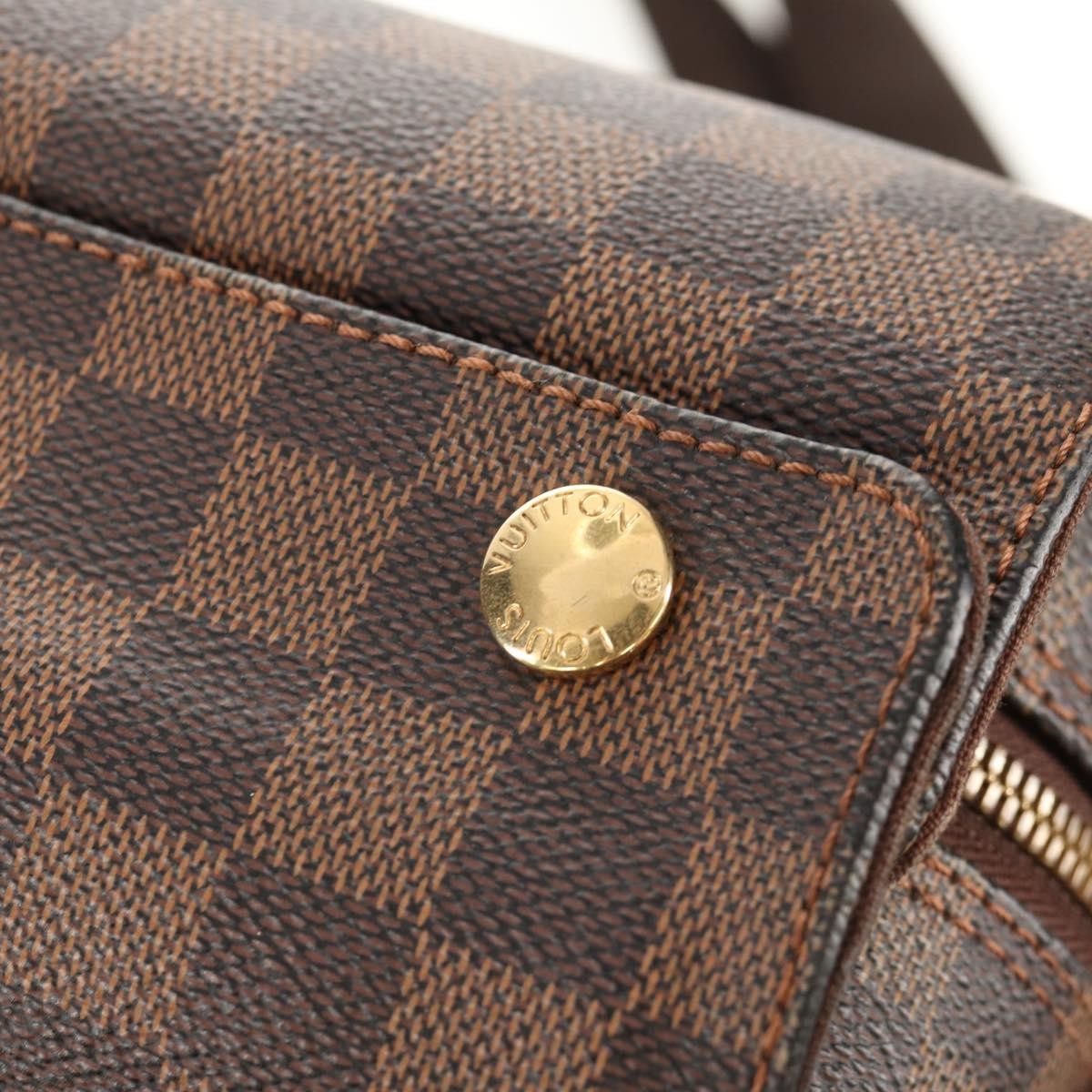 Louis Vuitton Naviglio Handbag Damier Brown Canvas Shoulder Bag