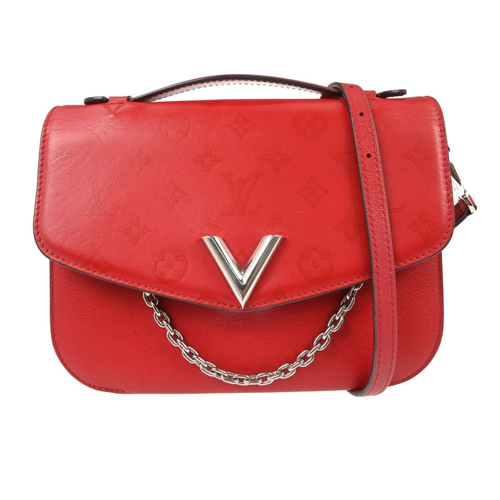 Louis Vuitton Very Messenger Monogram Leather Red Leather Shoulder Bag