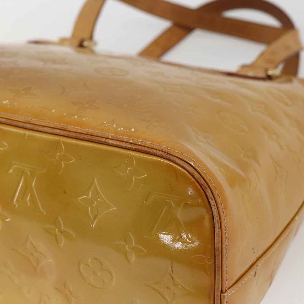 Louis Vuitton Houston Handbag Monogram Vernis Beige Patent_Leather Tote Bag