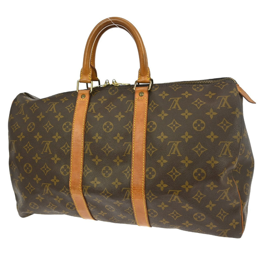 Louis Vuitton Keepall Bag Monogram Canvas Brown Canvas Travel Bag