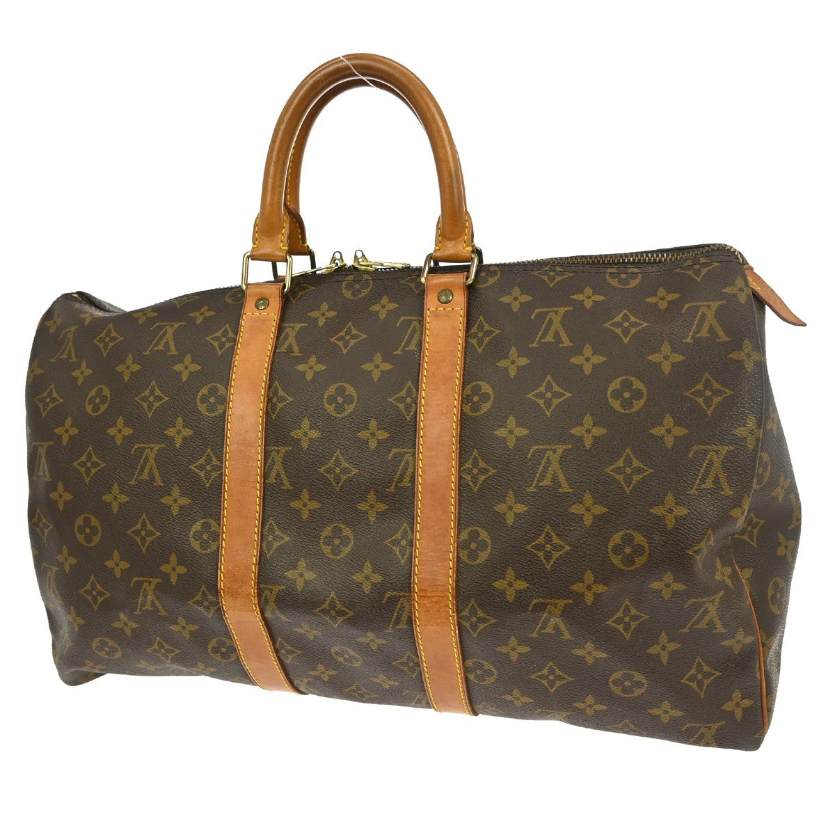 Louis Vuitton Keepall Bag Monogram Canvas Brown Canvas Travel Bag