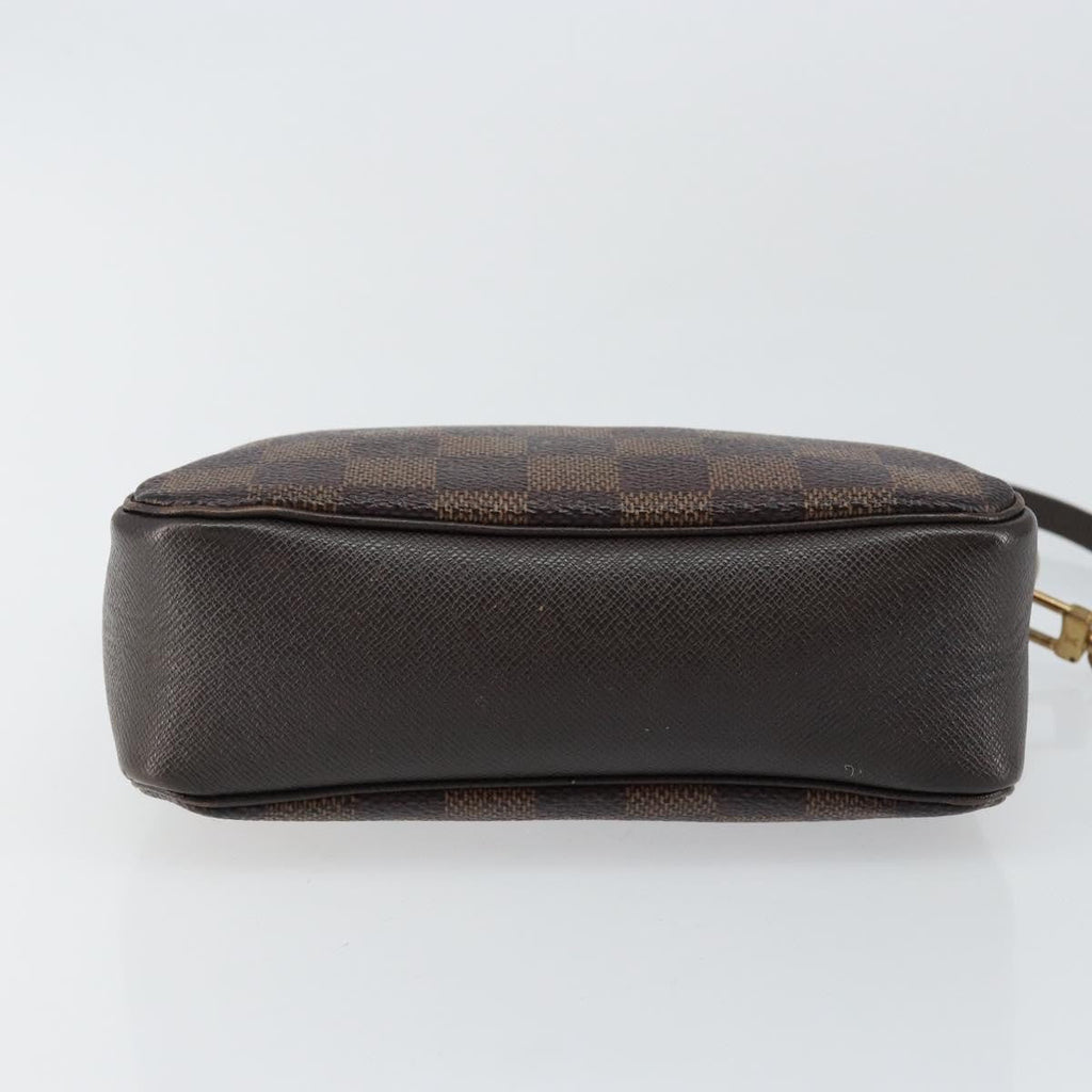 Louis Vuitton Trousse Make Up Bag Damier Canvas Brown Canvas Clutche & Pouche Bag