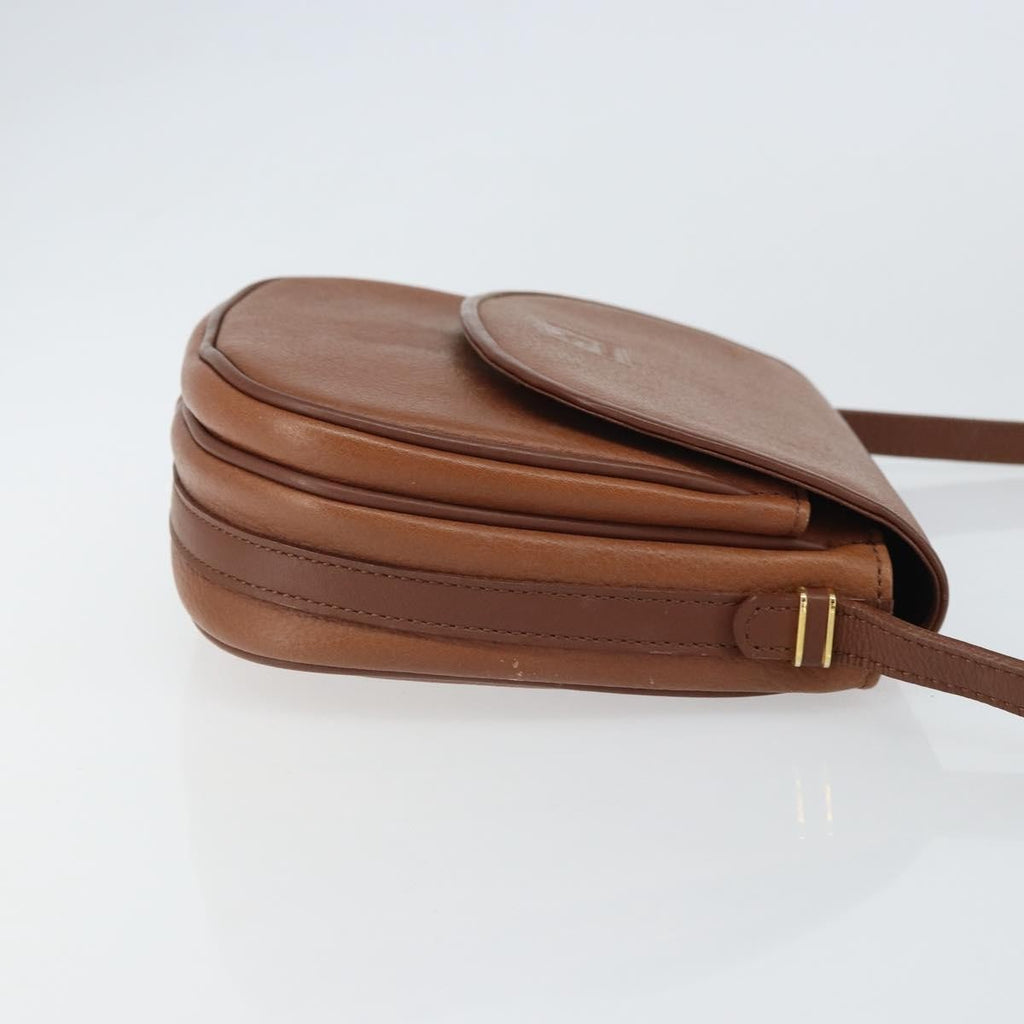 Burberry Vintage Flap Crossbody Bag Leather Brown Leather Shoulder Bag