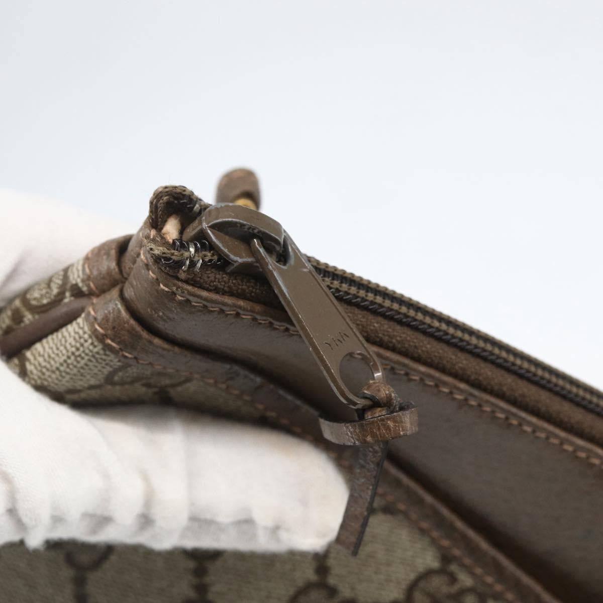 Gucci Vintage Web Crossbody Bag Gg Coated Canvas Beige Canvas Shoulder Bag Bag (Pre-Owned)