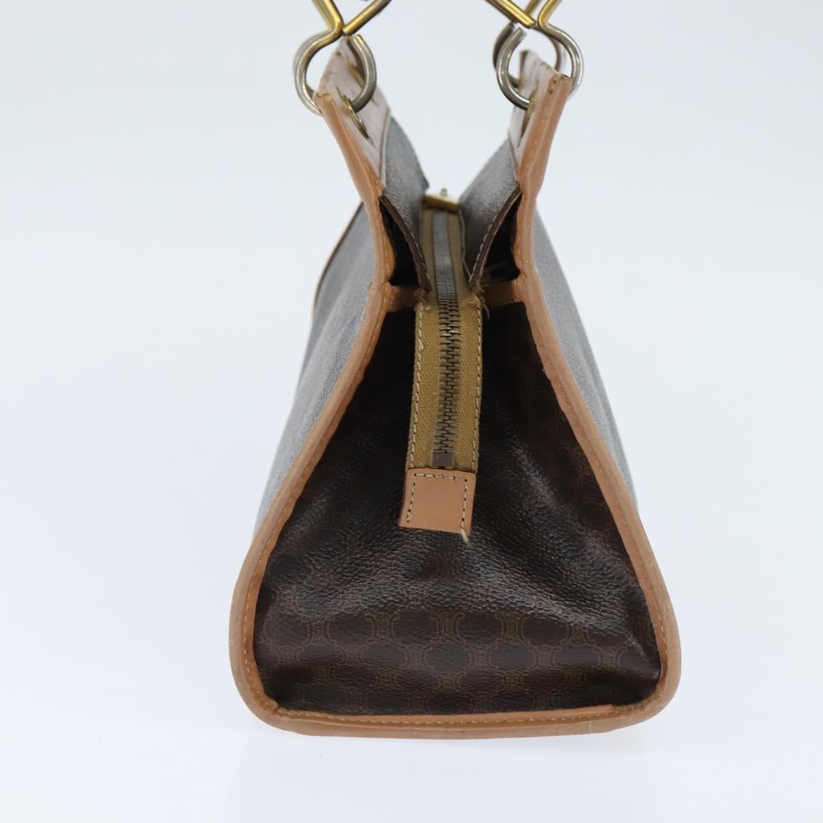 Celine Vintage Macadam Tote Bag Canvas Brown Canvas Tote Bag Bag