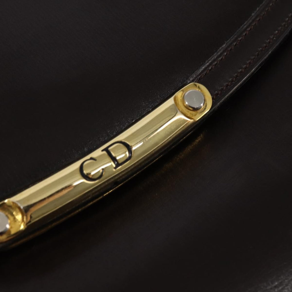 Christian Dior Flap Shoulder Bag Leather Brown Leather Shoulder Bag Bag (Pre-Owned)