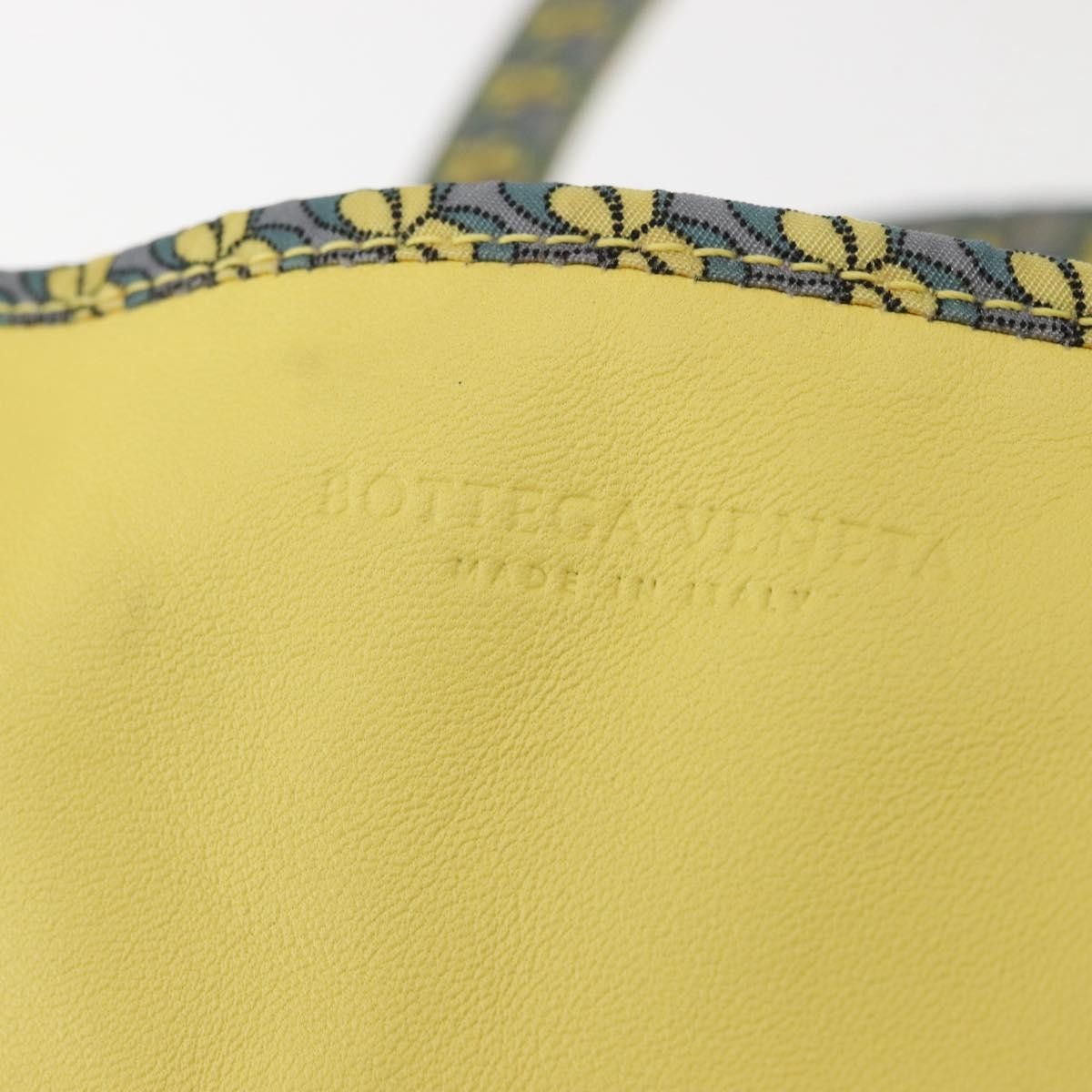 Bottega Veneta A-Shape Tote Leather With Intrecciato Detail Yellow Leather Shoulder Bag Bag
