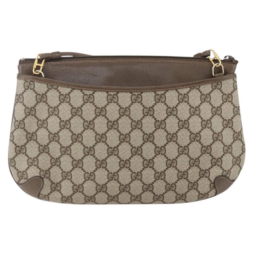 Gucci Vintage Web Crossbody Bag Gg Coated Canvas Beige Canvas Shoulder Bag Bag (Pre-Owned)
