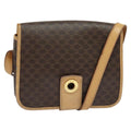 Celine Macadam Shoulder Bag Pvc Leather Brown Canvas Bag