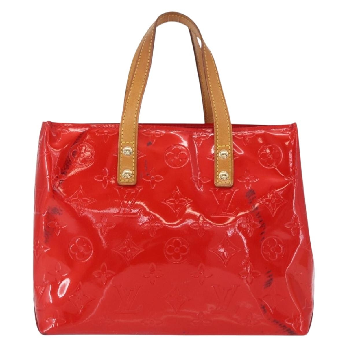 Louis Vuitton Reade Handbag Monogram Vernis Red Patent_Leather Handbag