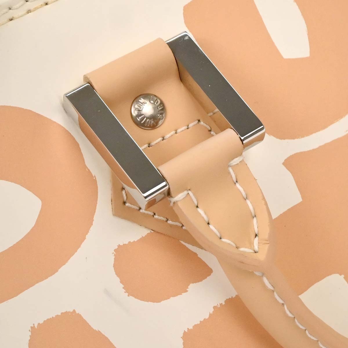Louis Vuitton Alma Handbag Limited Edition Graffiti Leather Beige Leather Handbag