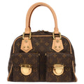 Louis Vuitton Manhattan Handbag Monogram Canvas Brown Canvas Handbag