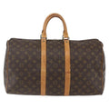 Louis Vuitton Keepall Bag Monogram Canvas Brown Canvas Travel Bag