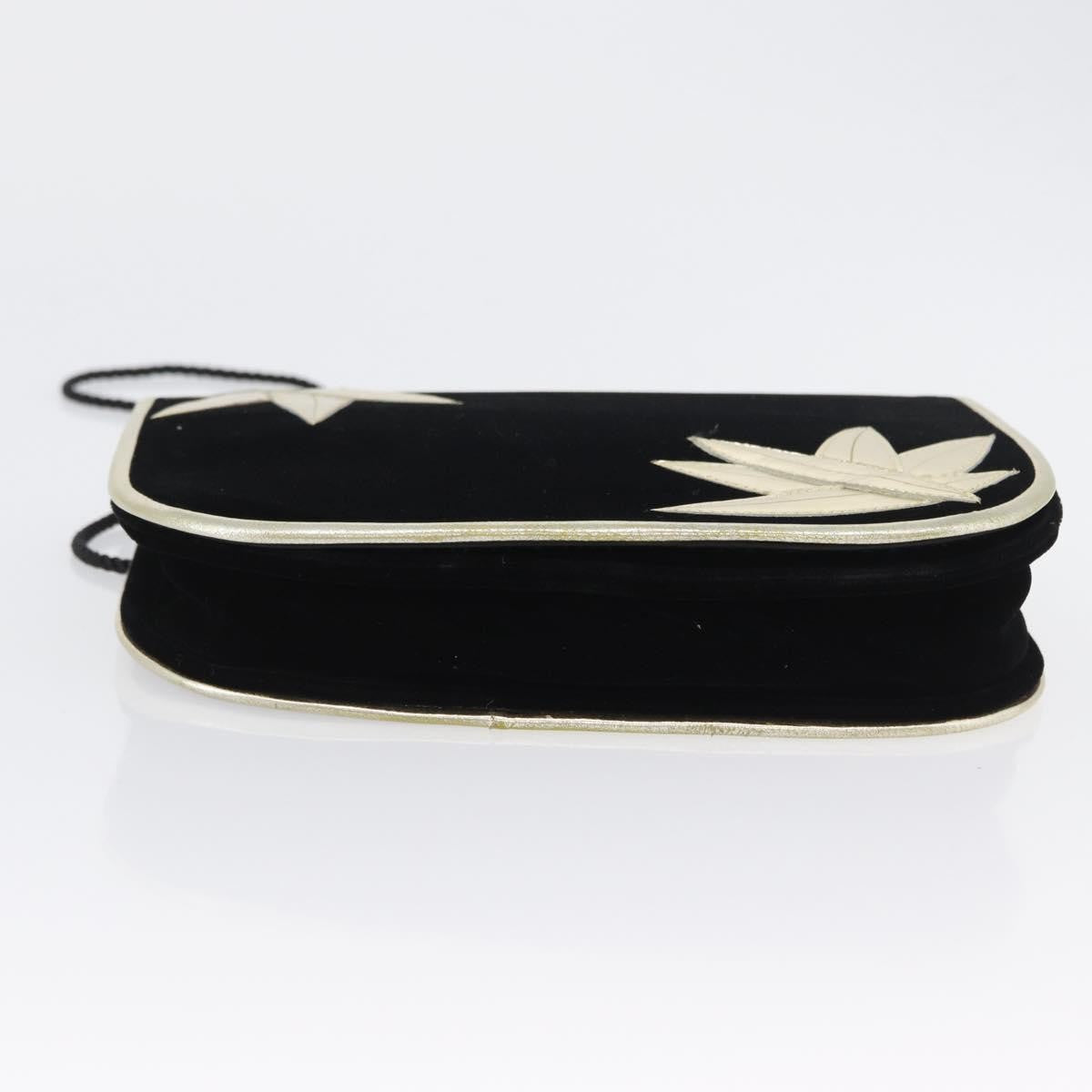 Saint Laurent Vintage Flap Crossbody Bag Velvet Black Velvet Shoulder Bag Bag (Pre-Owned)