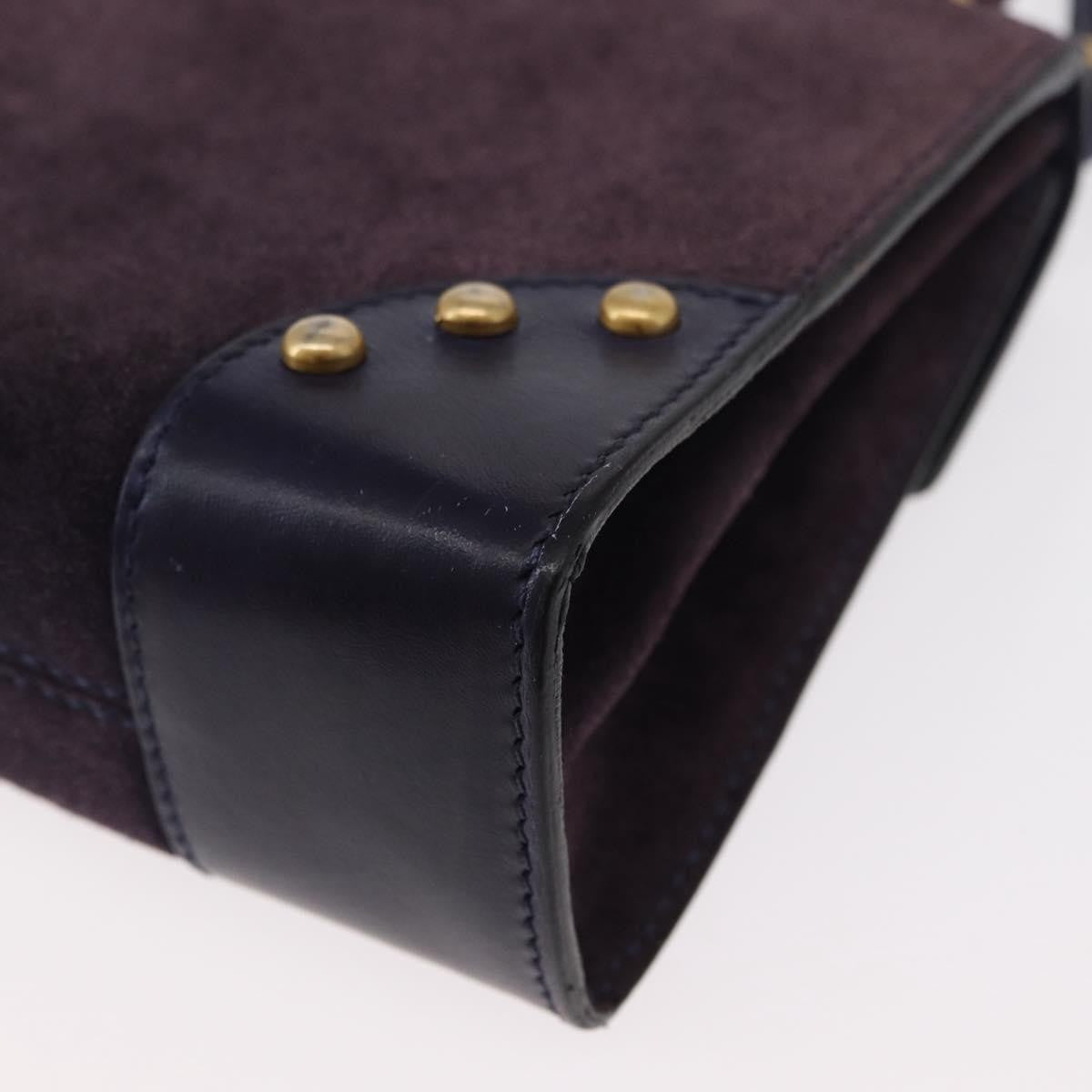 Celine Handbag Suede Purple Suede Handbag
