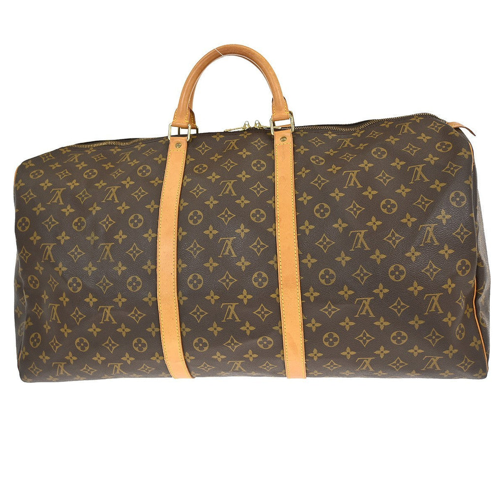 Louis Vuitton Keepall Bag Monogram Canvas Brown Canvas Travel Bag