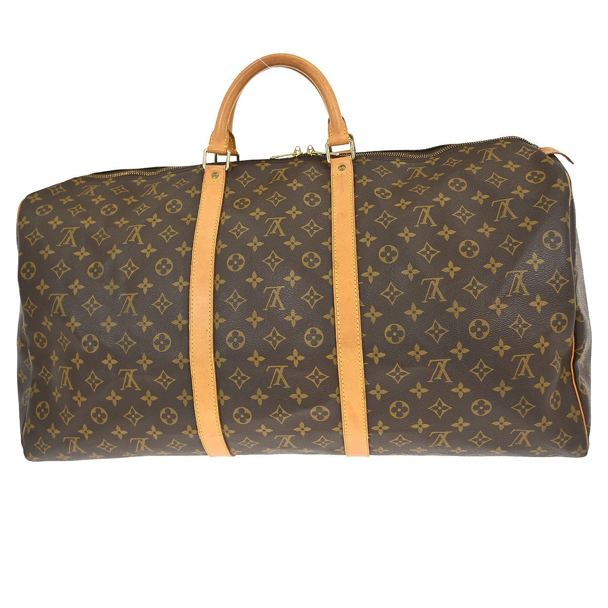 Louis Vuitton Keepall Bag Monogram Canvas Brown Canvas Travel Bag