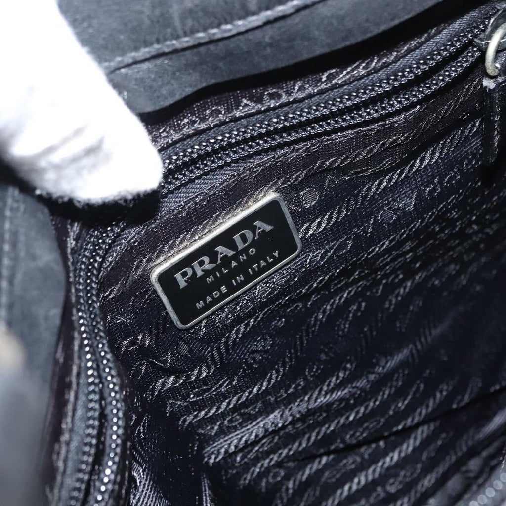 Prada Zip Messenger Bag Saffiano Leather Black Leather Shoulder Bag Bag