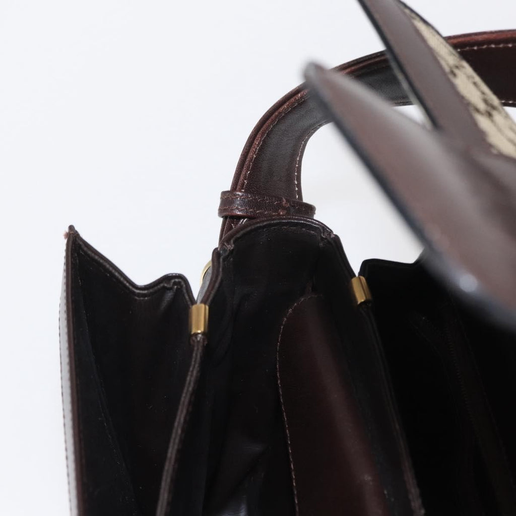 Celine Vintage Horse Carriage C Macadam Shoulder Bag Canvas And Leather Beige Canvas Shoulder Bag Bag