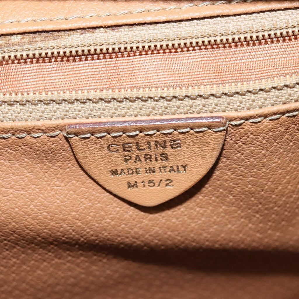 Celine Vintage Macadam Tote Bag Canvas Brown Canvas Tote Bag Bag