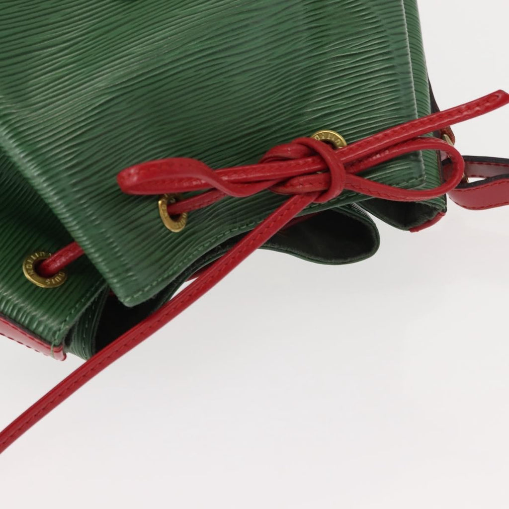 Louis Vuitton Bicolor Petit Noe Handbag Epi Leather Green Leather Shoulder Bag