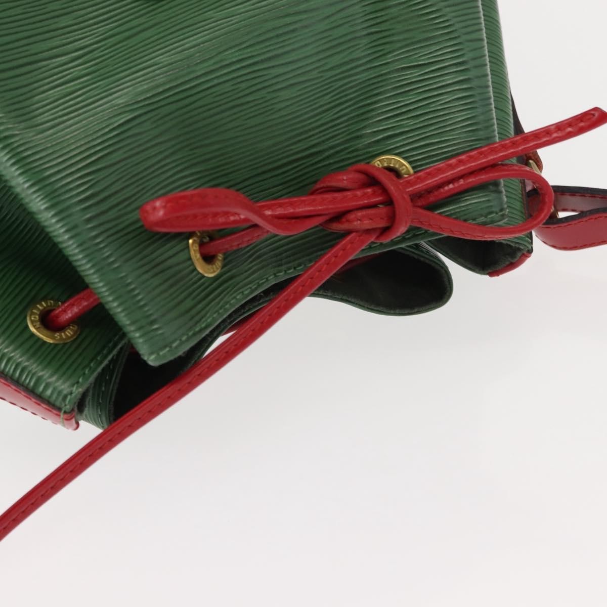 Louis Vuitton Bicolor Petit Noe Handbag Epi Leather Green Leather Shoulder Bag