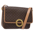 Celine Vintage Macadam Shoulder Bag Canvas Brown Canvas Bag