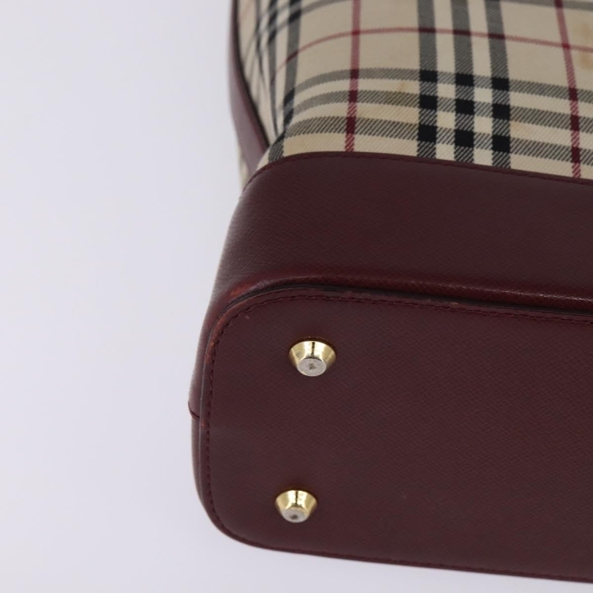 Burberry Nova Check Tote Canvas Check Pattern Beige Canvas Bag