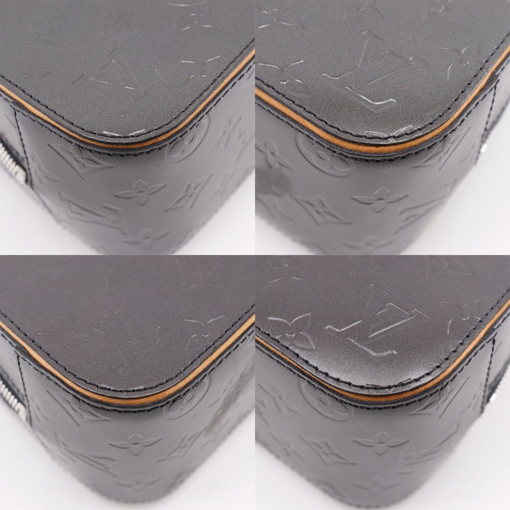 Louis Vuitton Mat Shelton Handbag Monogram Vernis Black Leather Handbag