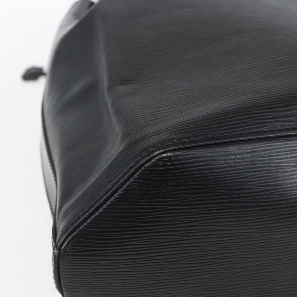 Louis Vuitton Sac A Dos Drawstring Backpack Epi Leather Black Leather Backpack Bag