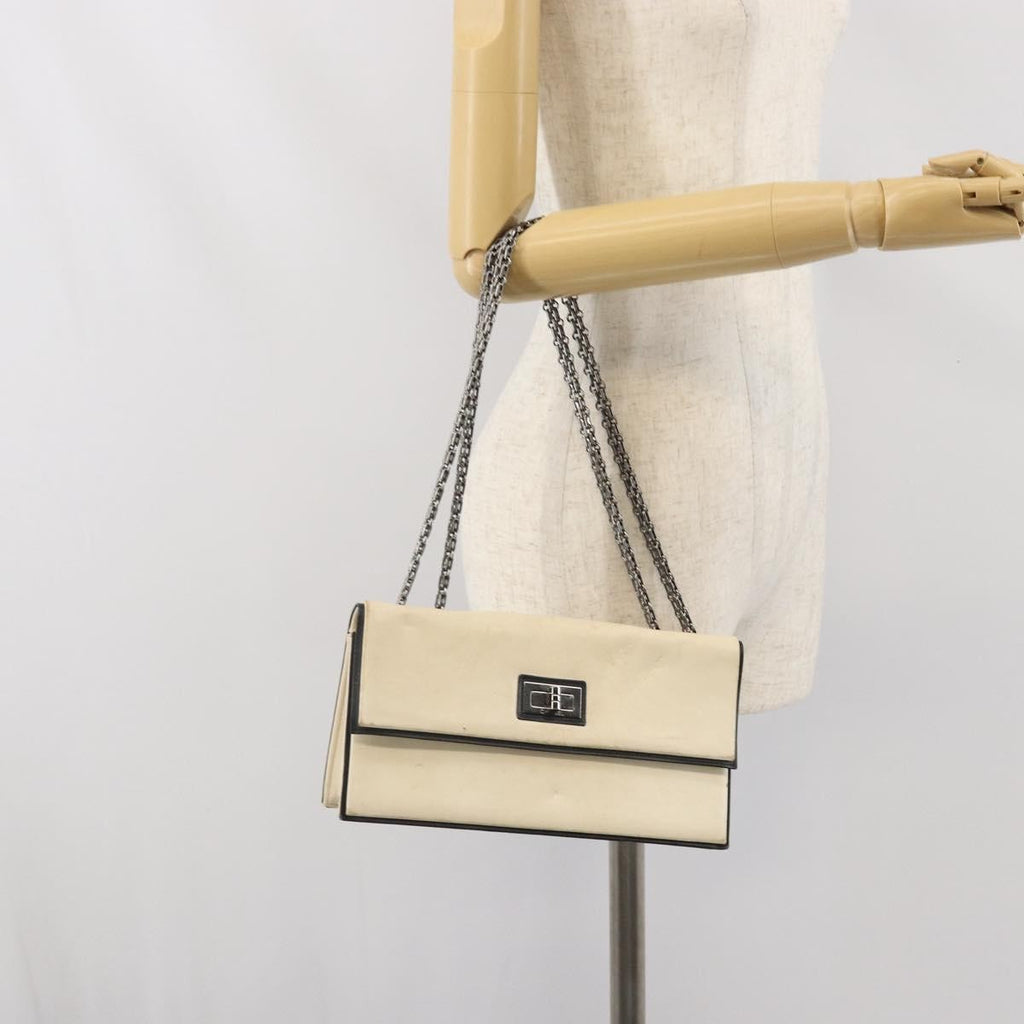 Chanel 2.55 Shoulder Bag Leather White Leather Shoulder Bag Bag