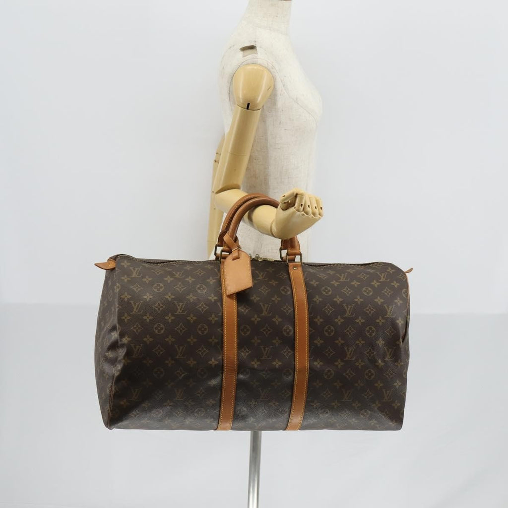 Louis Vuitton Keepall Bag Monogram Canvas Brown Canvas Travel Bag