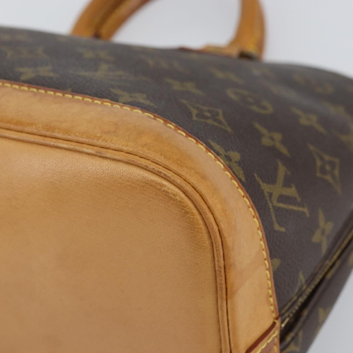 Louis Vuitton Alma Handbag Monogram Canvas Brown Canvas Handbag
