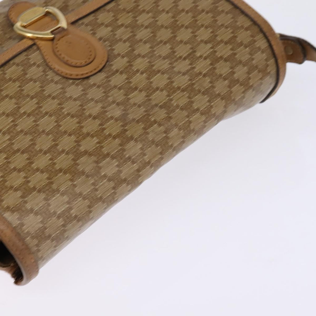 Celine Macadam Shoulder Bag Pvc Leather Beige Canvas Shoulder Bag Bag
