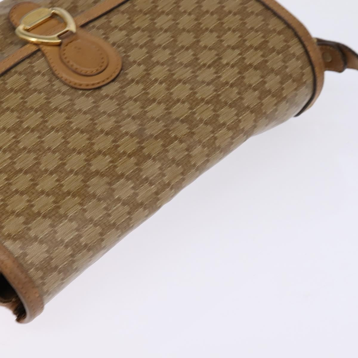 Celine Macadam Shoulder Bag Pvc Leather Beige Canvas Shoulder Bag Bag