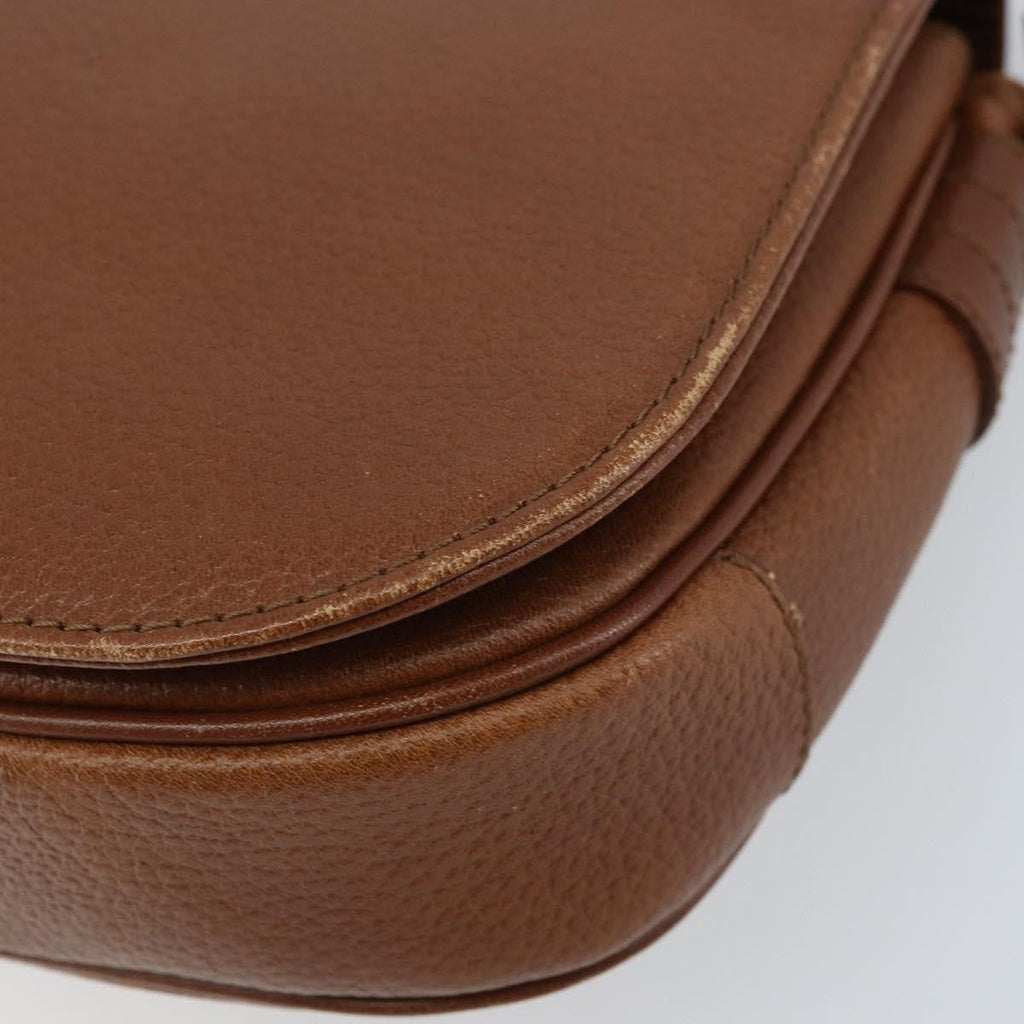 Burberry Flap Shoulder Bag Leather Brown Leather Shoulder Bag