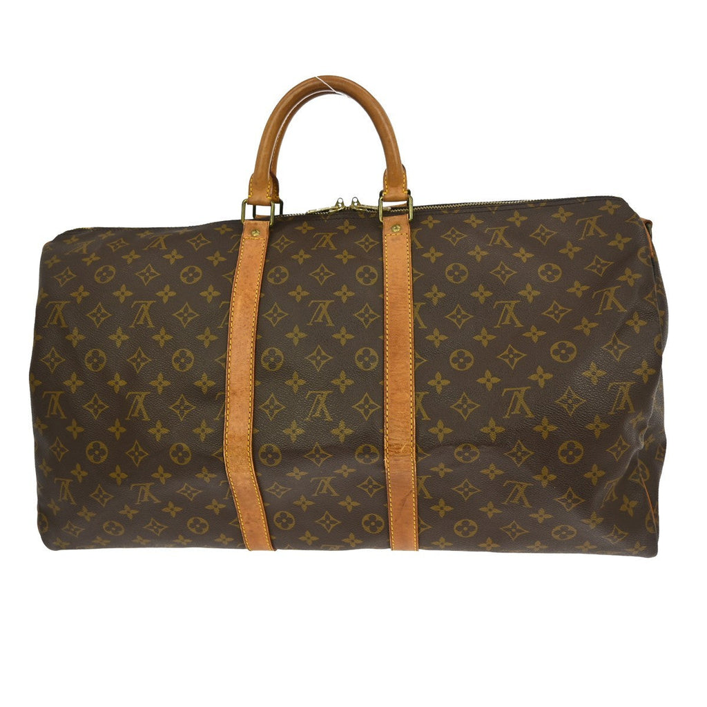 Louis Vuitton Keepall Bag Monogram Canvas Brown Canvas Travel Bag